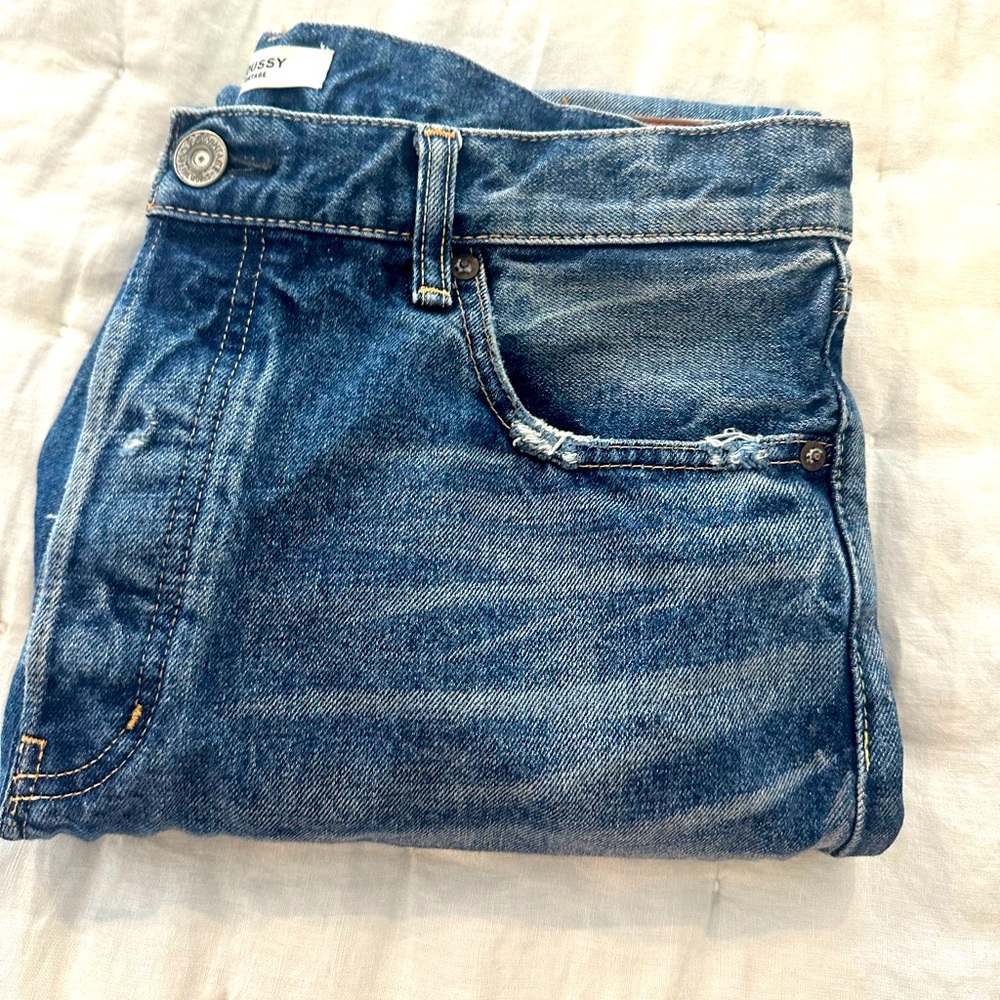 Moussy Vintage straight leg rigid jeans, 31